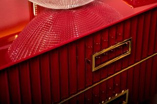 Тумба под раковину Armadi Art Monaco 100см бордо/золото 867-100-RG